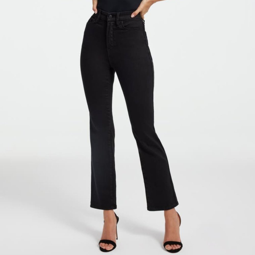 Good American Good Curve Straight Never Fade Jeans Size 10